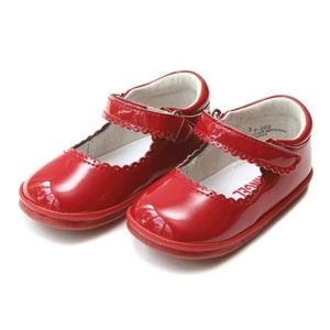 Angel Shoes Baby Cara Scalloped Mary Jane in red